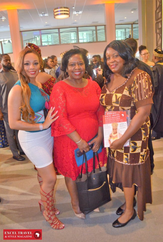 Excel media crew with Mary Benton (Press Secretary for Mayor Turner) at Africa Day Reception hosted at Houston City Hall