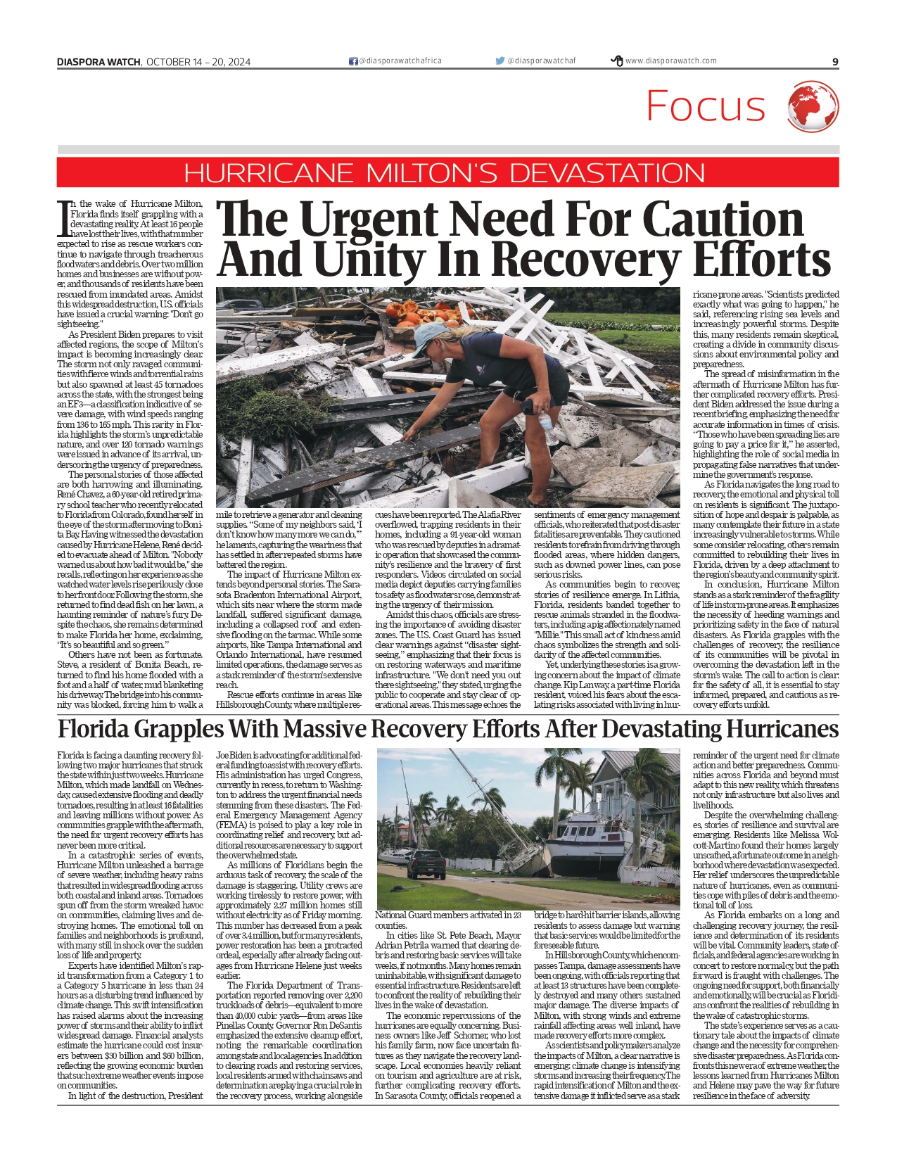 “Florida Battles Devastation: Hurricane Milton’s Destruction and Resilience Efforts”