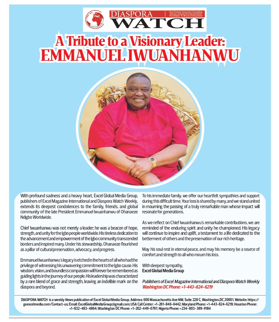 A Heartfelt Tribute to Visionary Leader Emmanuel Iwuanyanwu